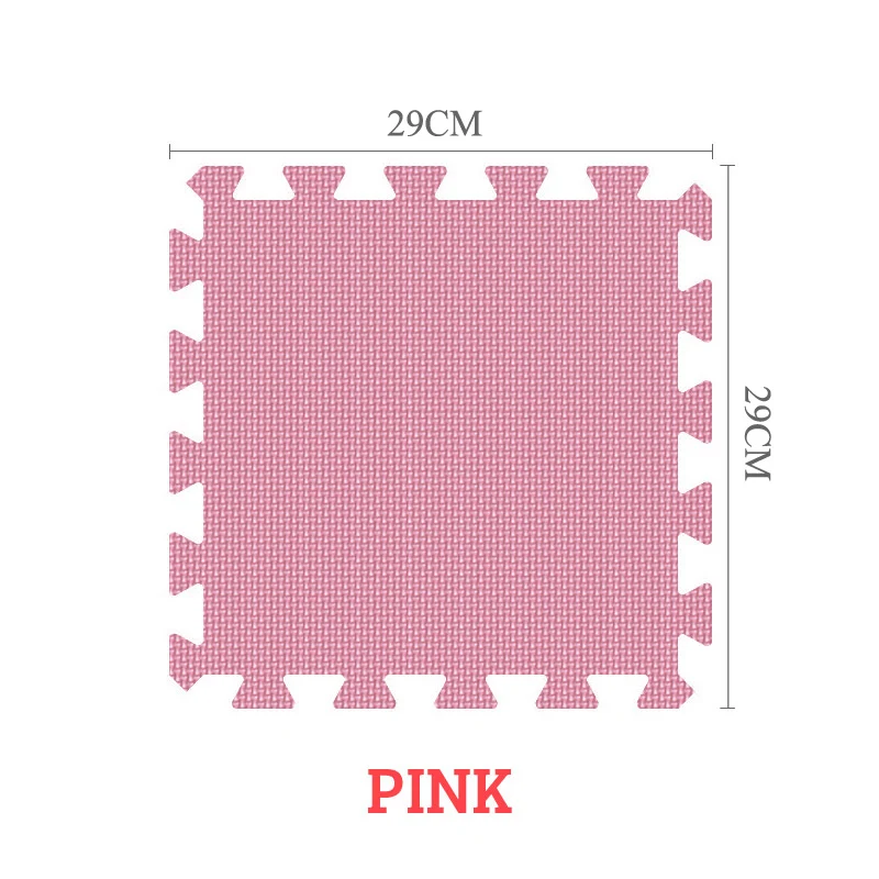 Блокировка упражнений плитки напольный ковер для детей, eva пены игровой коврик-головоломка/18 или 24/лот Блокировка упражнений плитки напольный ковер - Цвет: pink