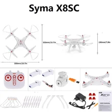 Upgraded X8C Syma X8SC 2MP HD Camera RC Drone 2.4G 4CH 6Axis Altitude Hold Headless Mode RC Quadcopter with 3pcs battery