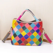 Модные Сумки из натуральной кожи с клетчатым узором; женские сумки на плечо; большие вместительные сумки для путешествий; женские сумки-мессенджеры