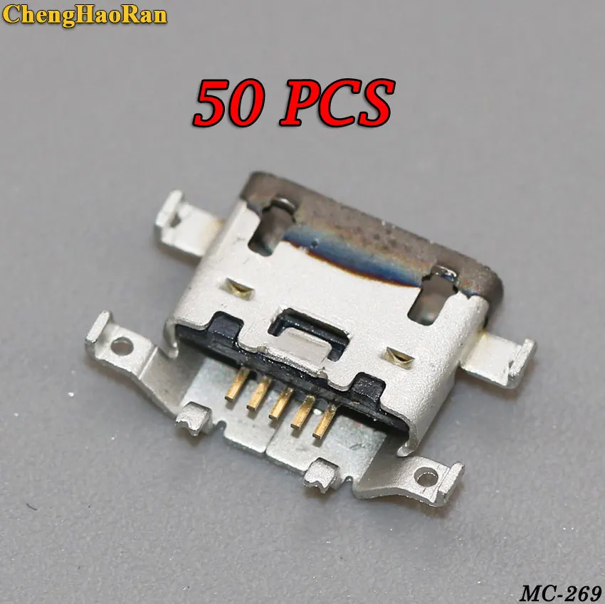 

ChengHaoRan 50pcs For MOTO G4 Plus XT1641 XT1644 Brand new Micro mini USB jack socket Connector Charging Port dock plug 5 pin