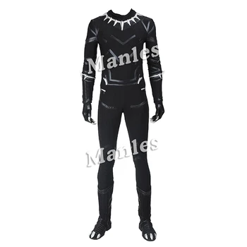 

In Stock T'Challa Black Panther Costume The Avengers Infinity War Cosplay Outfit Halloween Superhero Jumpsuit Custom Made