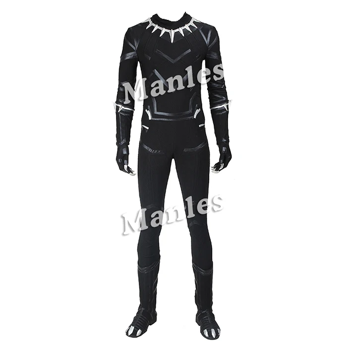 

T'Challa Black Panther Costume The Avengers Infinity War Cosplay Outfit Halloween Superhero Jumpsuit Custom Made With Boots
