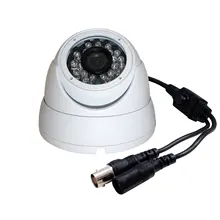 1MP 720P AHD / 1000TVL Regular Analog Vandal Proof 24 IR Wide Angle Lens White Dome Camera with OSD Button for CCTV Systems