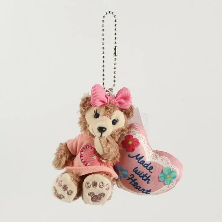 Duffy Bear new friends stellalou plush toys Small pendant Plush Keychains 8-9CM 7KINDS WJ01 - Цвет: C