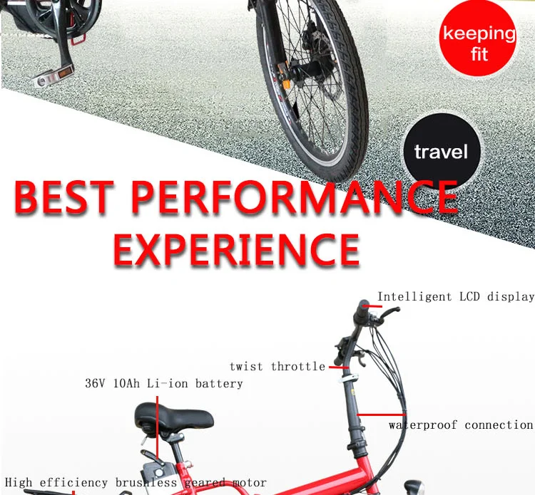 Flash Deal 36V 250W Folding Electric Bicycle 20” bike Rear Hub Motor 36V 10ah Lithium Baattery 6 Speed velo electrique bicicleta electric 3