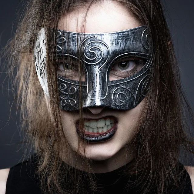 2017 Mens Sliver Masquerade Masks Face Masks for Fancy Dress