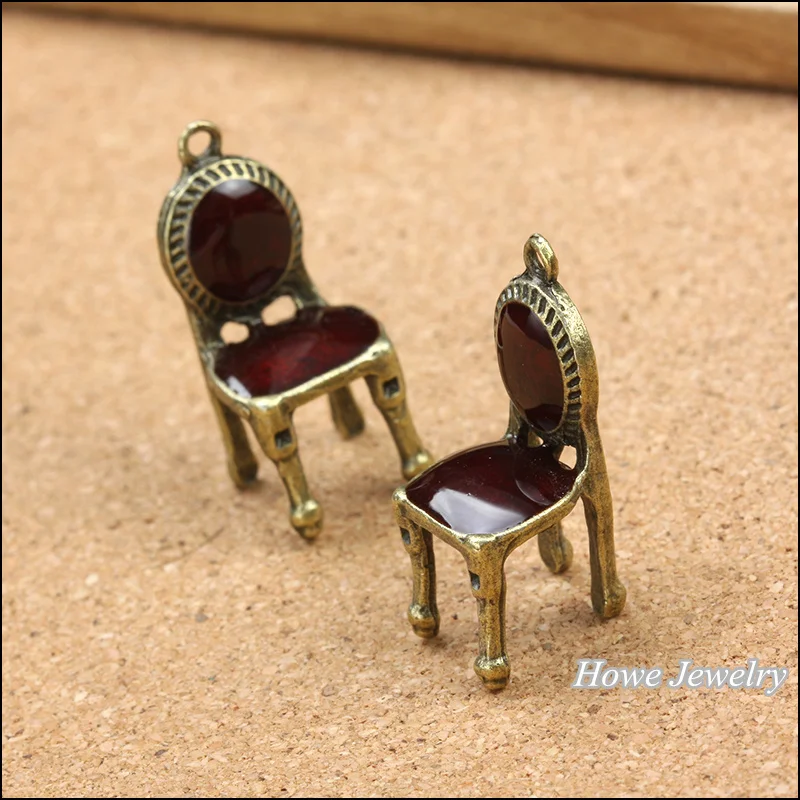 18 шт. винтажные черные эмалевые подвески для стульев|antique bronze|for earringsantique bronze earrings |
