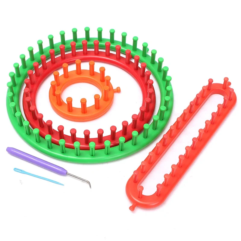 New Women DIY Knitting Tools Set Mix Shaped Machine Scarf Shawl Sock Hat Maker Weave Kit Sewing Women DIY Craft Tools Accessory  (4)