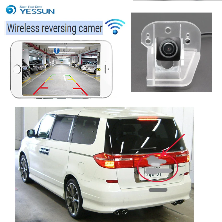 WIFI   Reverse HD Camera For HONDA Elysion 2012~2015  reversing camera waterproof wireless Camera