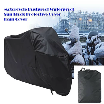 

Waterproof Motorcycle Cover Scooter Motor Cruiser Outdoor UV Protector Black Sun Protection