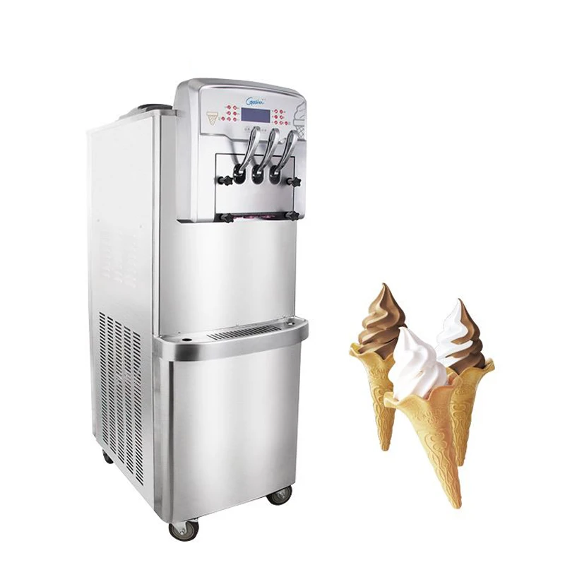 

Stainless Steel 3 Flavor Soft Serve Ice Cream Machine For Sale