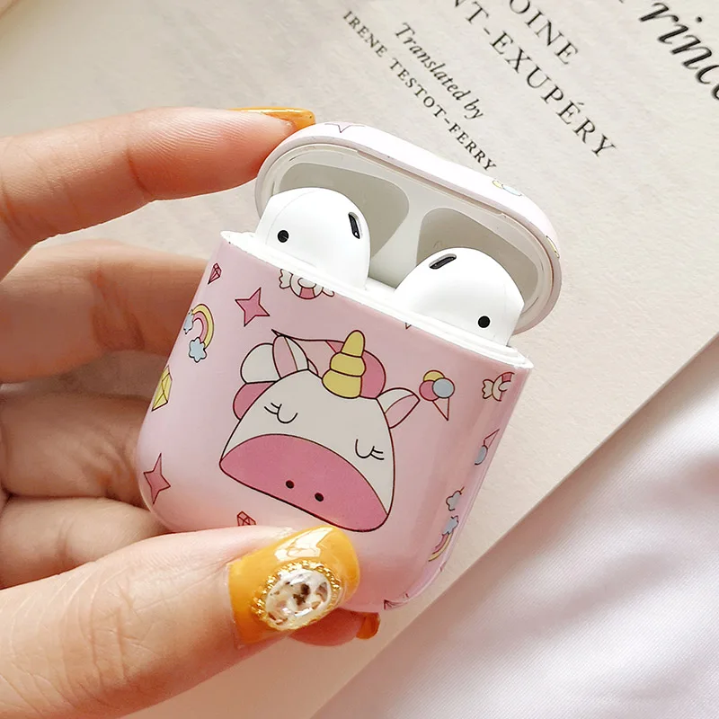 Для Apple Airpods 2 Чехол Жесткий ПК чехол для наушников Футляр Пластиковая картина с