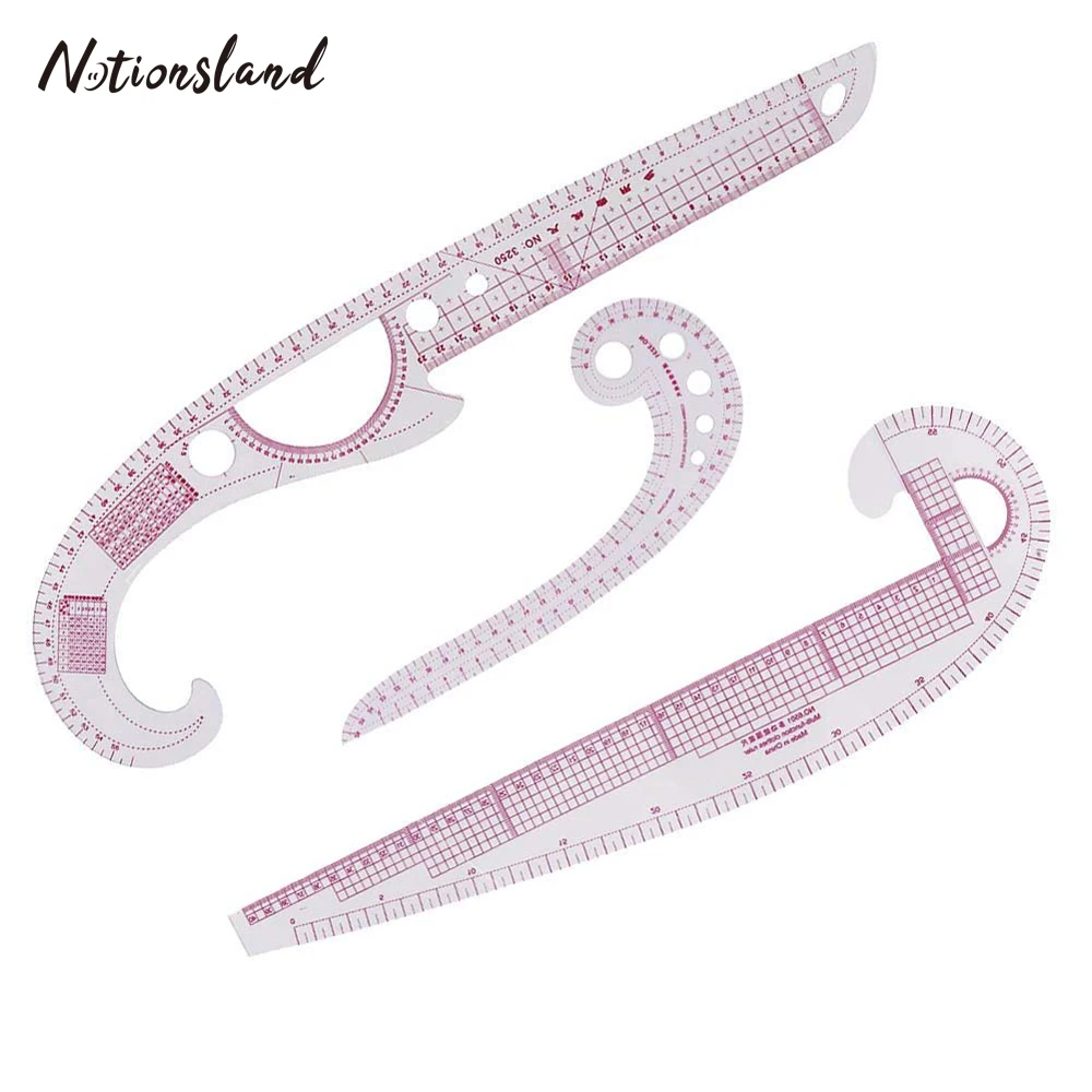 

1pc Super Soft Plastic Curve Ruler Drawing Tailor Ruler Comma Shaped Yardstick Sewing Tools 9 Designs