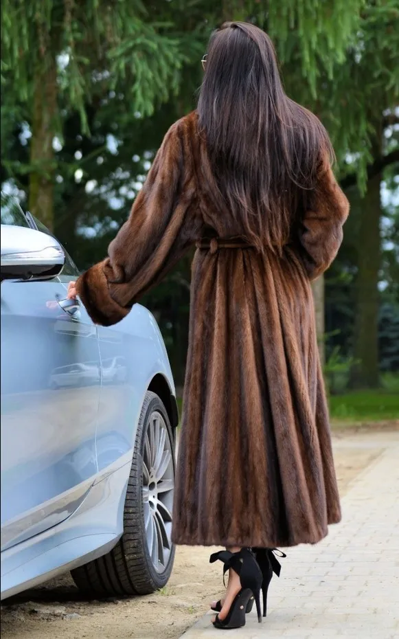 Мода X-long Полный Пелт норковая шуба размера плюс верхняя одежда с натуральным норковым мехом воротник с лацканами женские куртки MKW-221