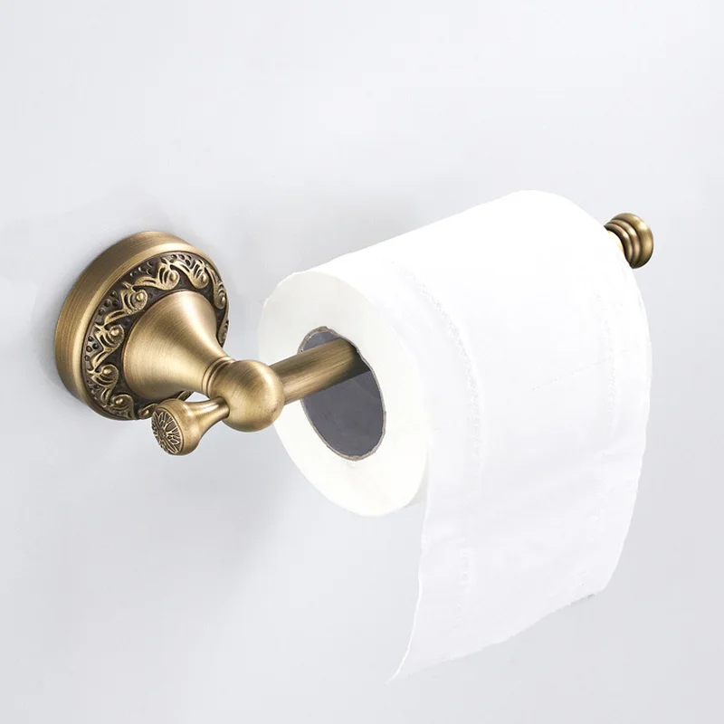 Европейский тип туалетной стены не блокирующая доска бумажное полотенце подставка медный материал Имитация меди процесс простой рулон бумаги бар