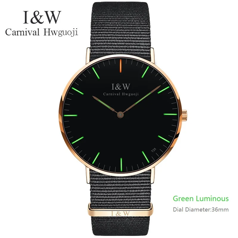 Top brand CARNIVAL Luxury fashion Women Watch Ultrathin tritium gas self luminous quartz watch women waterproof relogio feminino carnival ultrathin tritium self luminous analog quartz watch men watch with sapphire waterproof fashion casual relogio masculino
