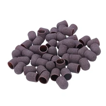 50 шт. шлифовальные ленты блок колпачок s без захвата 13x19 мм шлифовальный колпачок Маникюр Педикюр Электрическая дрель для ногтей