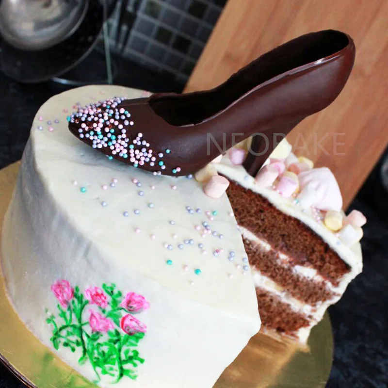 3D обувь на высоком каблуке шоколадная форма конфеты Сахарная паста формы торт украшения инструменты для DIY дома выпечки сахар ремесло аксессуары