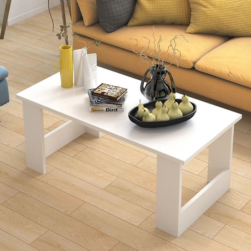 Creative Modern Coffee Table Simple Wooden Tea Table Multi-functional Rectangular Desk 100*50*41.5cm Living Room Furniture