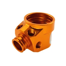 6061 CNC mecanizado de piezas de aluminio más chorro de arena y tratamiento anodizado dorado