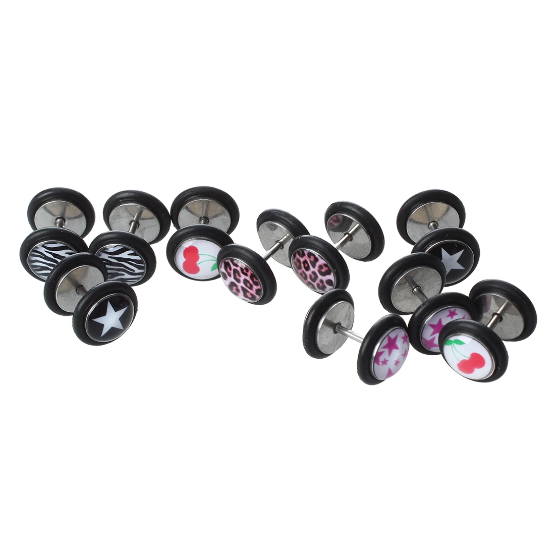 

5 Pairs MIX 316L Surgical Steel Ear Studs Plugs Earrings