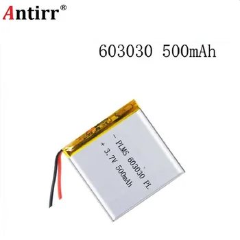 

500mAh 3.7V rechargeable battery 603030 li polymer lithium battery li on for MP3 MP4 GPS DVD recorder e-book camera