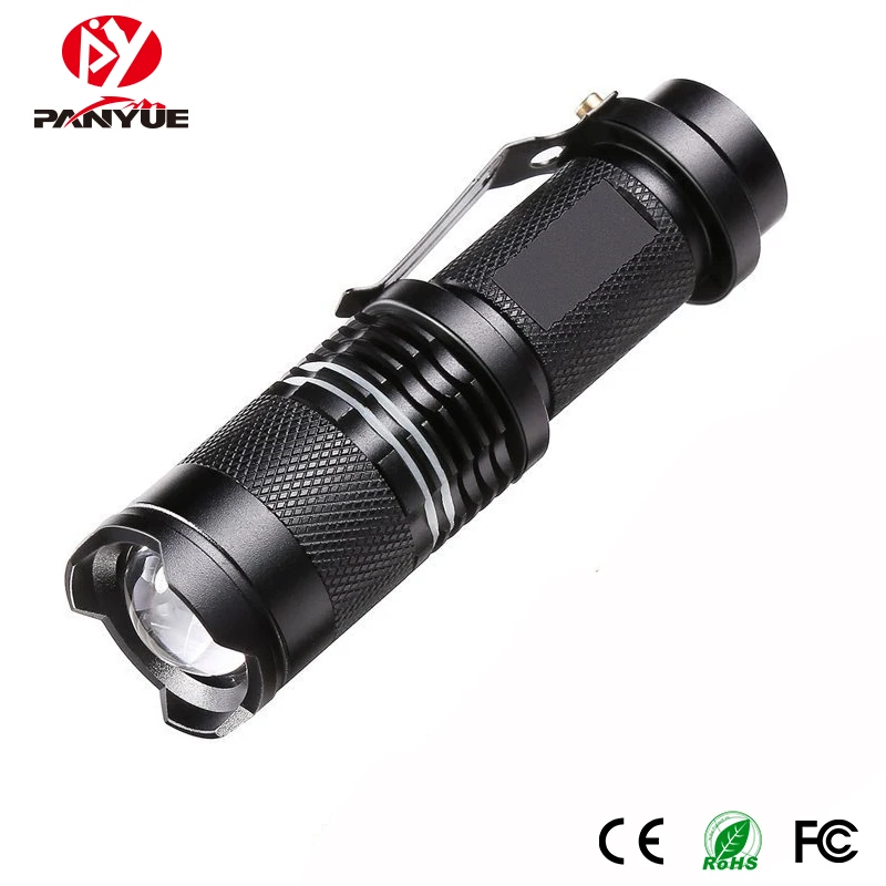 

PANYUE 800lm Mini Led Flashlight SK68 Rechargeable Tactical Poccket Flashlight Torch 3 Mode Adjustable Focus Zoom Light Lamp