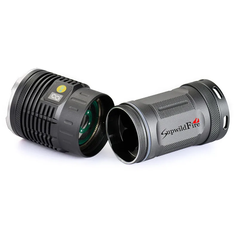 

Supwildfire 35000LM 12 x XM-L T6 LED Power Digital Display Hunting Flashligt Lamp lanterna Torch Waterproof led flashlight