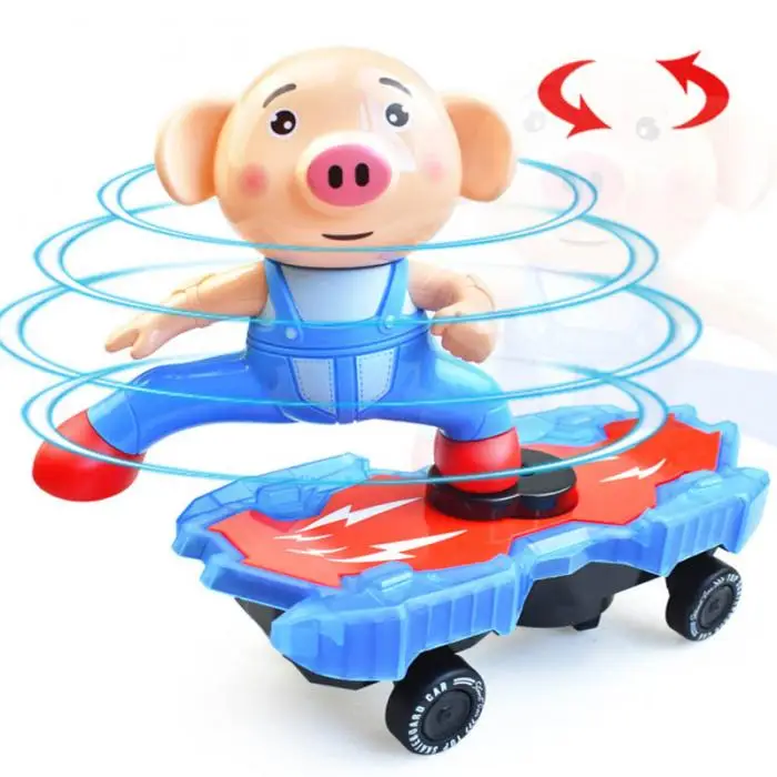 2019 Новый Детские электронные игрушки мультфильм Копилка трюк скутер музыка легкий СКУТЕР игрушка подарок для детей