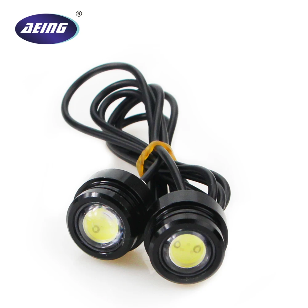 

AEING 2*Waterproof Motorcycle Mirror Mount Car LED COB Daytime Running Fog License plate Light Lamp Bulb Xenon White/Red/Blue