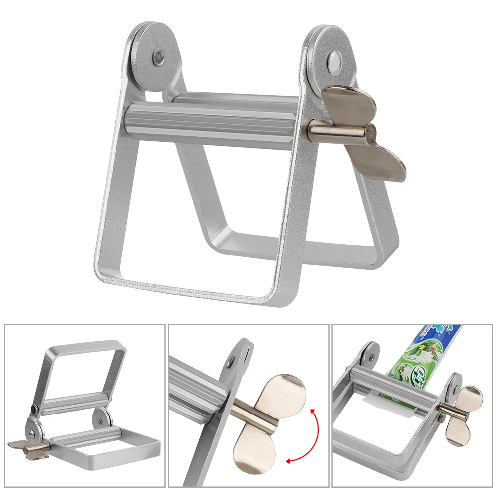 

1PC Practical Manual Silver Aluminum Toothpaste Squeezer Ointment Extruder Tool For Hair Color Paint Cream Glue Tube