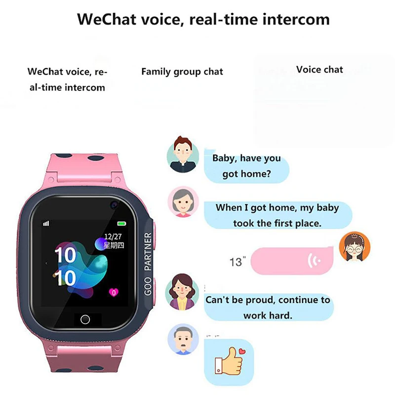 Boy Girl Lovely Smart Watch LBS Location GSM Locator Waterproof SOS Call Kids Child Gift Smartwatch Voice Chat Phone