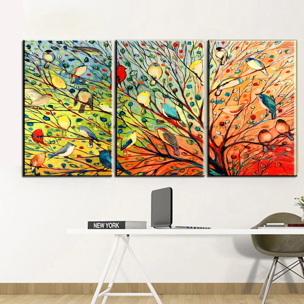 Muya schöne liebe vögel malerei wandbild bunte malerei moderne kunst 3