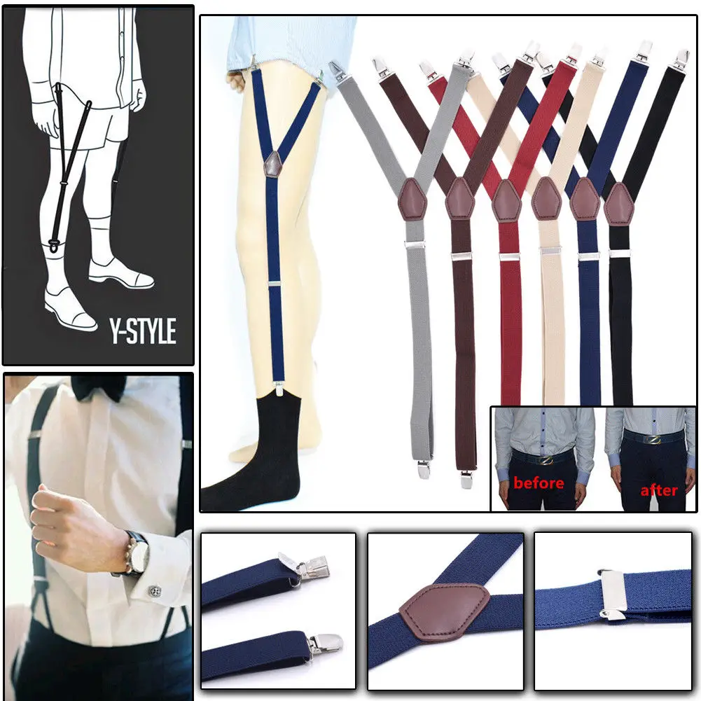 4 Pack Military Y Style//Stirrup Style// Straight//Garters Belt Holders Shirt Stays
