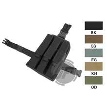Emerson Тактический тройной emersongear пластиковый пистолет охотничья капля ноги SMG журнал Бедро мешок Mag держатель носитель для MP5/MP7/KRISS
