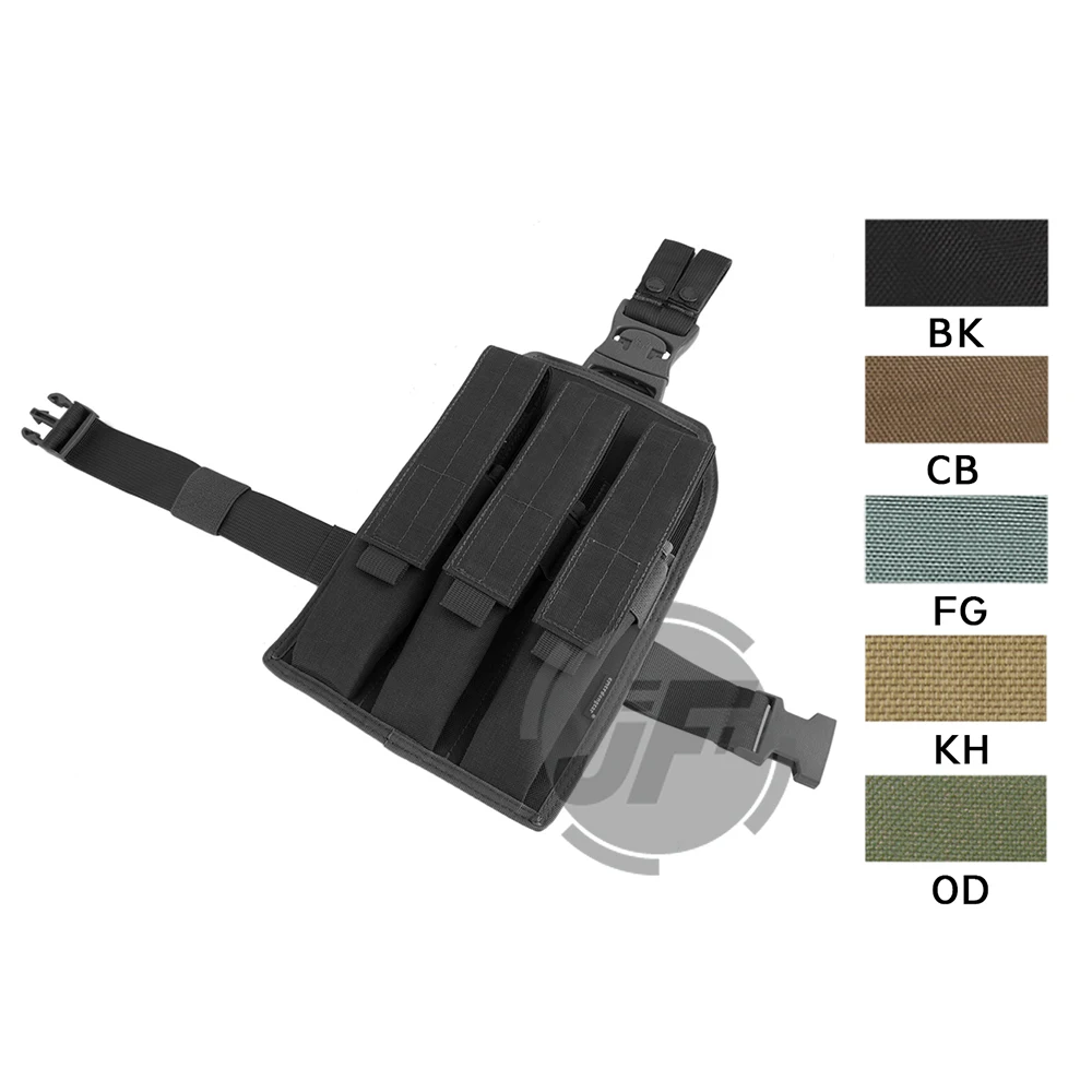 Emerson Тактический тройной EmersonGear Airsoft Охота падения нога SMG журнал бедра мешок чехол для кружек Перевозчик для MP5/MP7/KRISS