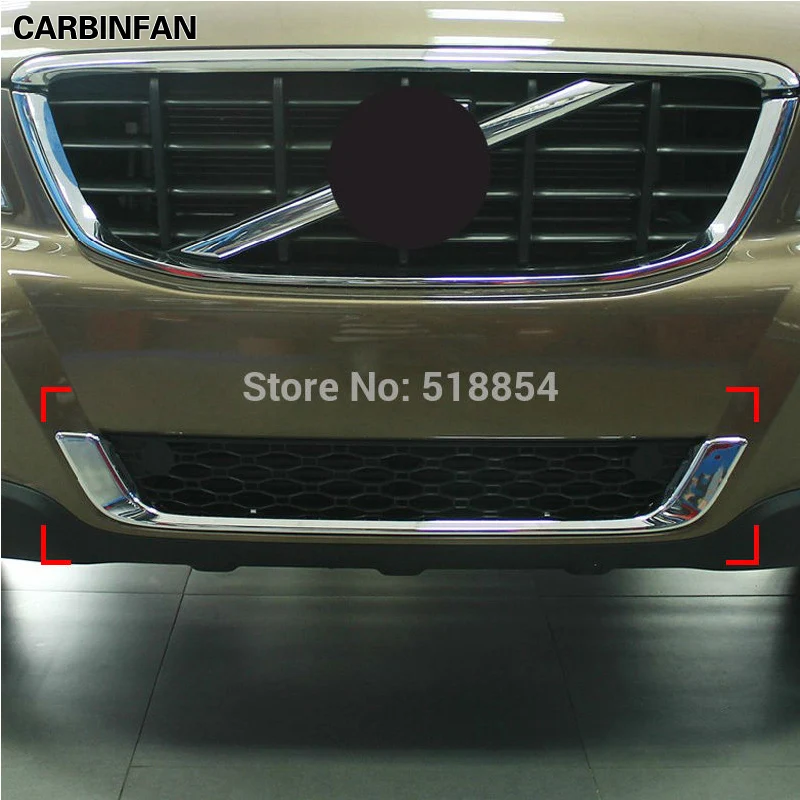 

ABS Chrome Front Grill Decoration Cover Bar Trims For VOLVO XC60 XC 60 2009 2010 2011 2012 2013