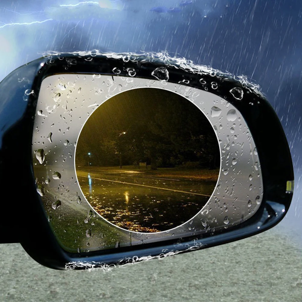 

2Pcs Car Anti Water Mist Film Anti Fog Coating Rainproof Rearview Mirror Window Waterproof Protective Film Car Styling