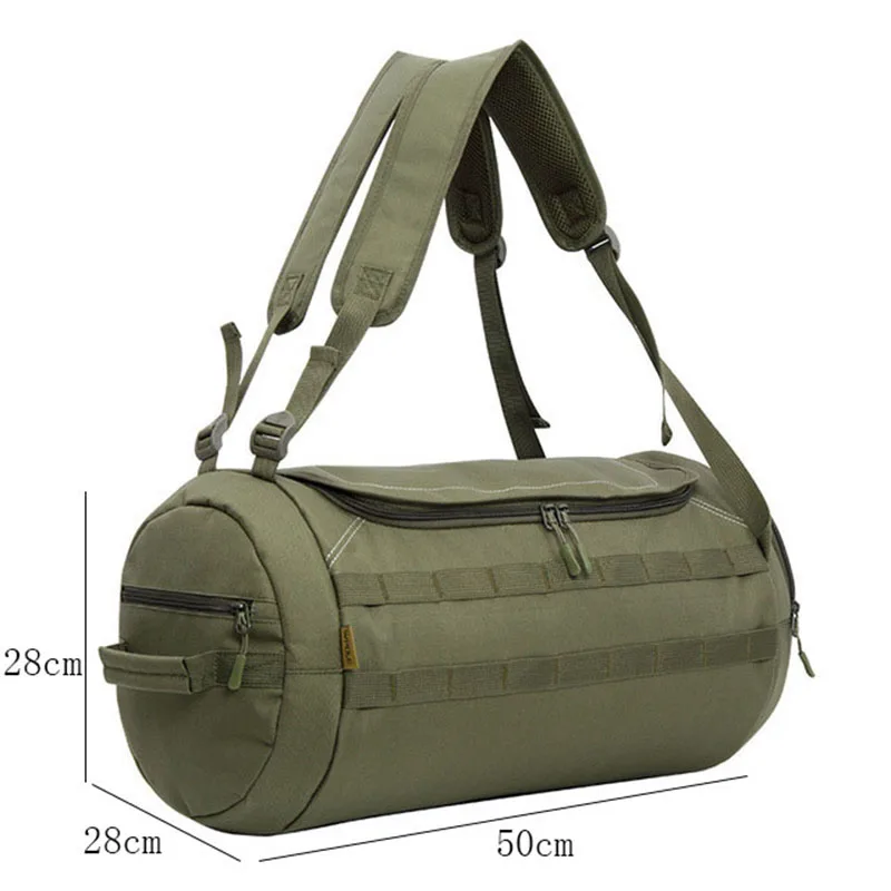 35L Gym Bag Travel Bags Women Men Sports Fitness Yoga Handbags Shoulder Crossbody Cylinder  Backpack Camo Camouflage Camping (8)