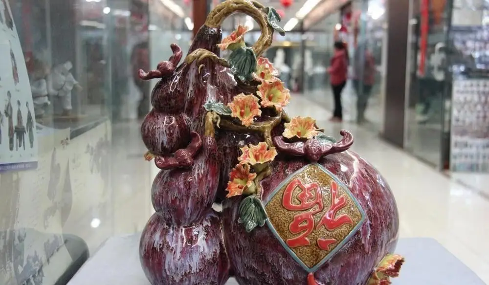 

15 China WuCai Porcelain Pottery Feng Shui good fortune Gourd calabash cucurbit