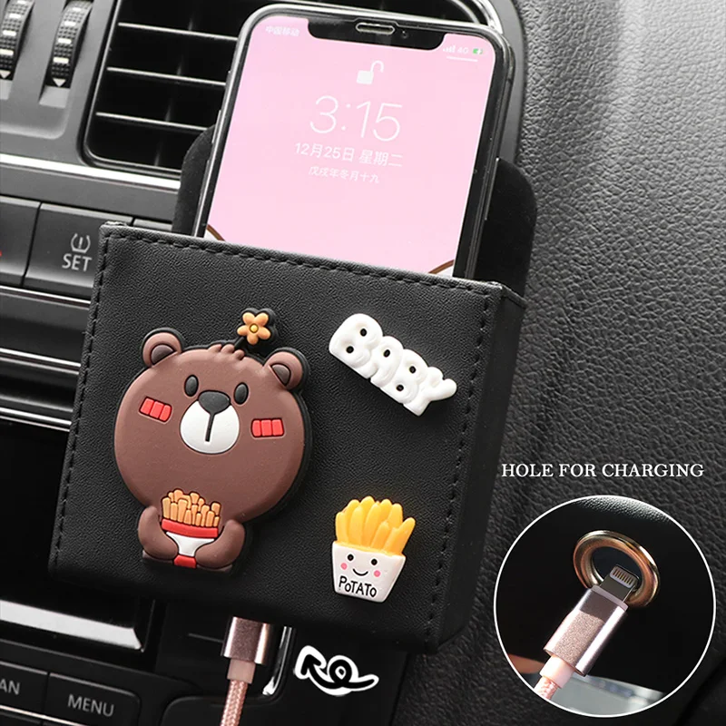 

Interior Car Air Vent Storage Holder Phone Organizer Box Coin Case Auto Air Outlet Vent Cell Phone Hanging Pocket Organizer