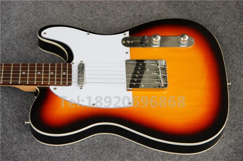 Custom shop Стандартный sunburst TL электрогитара, три седла bridage, t55