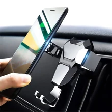Гравитационный Кронштейн Автомобильный держатель для мобильного телефона с зажимом Тип вентиляционное отверстие Monut gps Автомобильный держатель для телефона для iPhone 8 7 6 6s Plus samsung S7 S8 S9