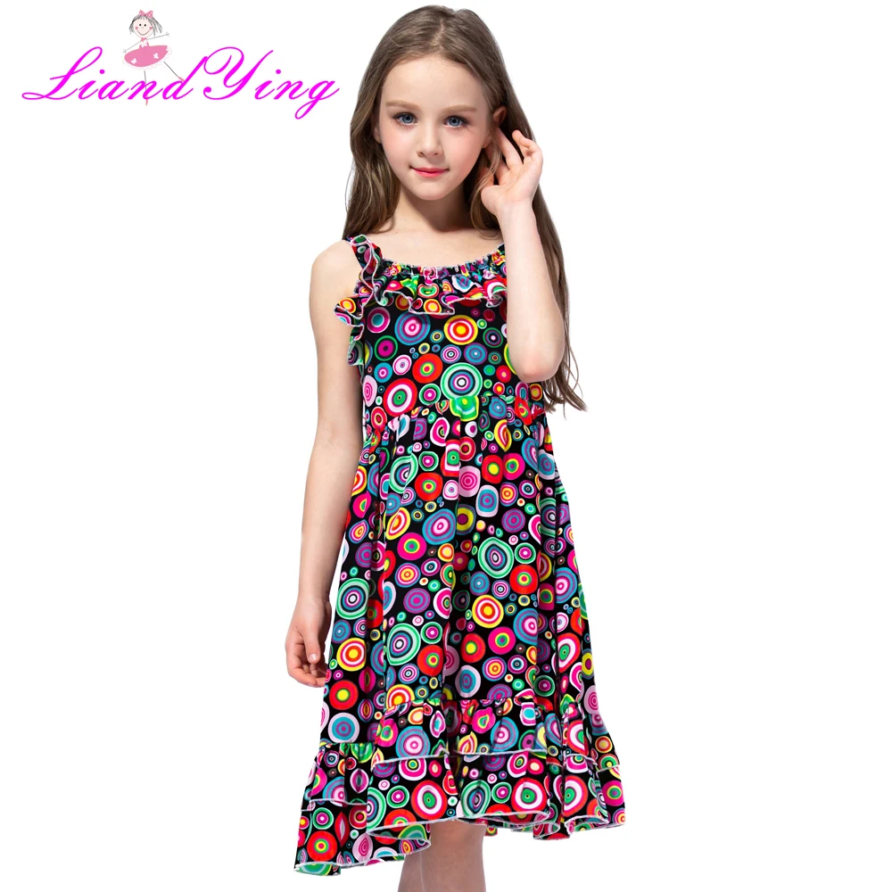 rainbow polka dot dress