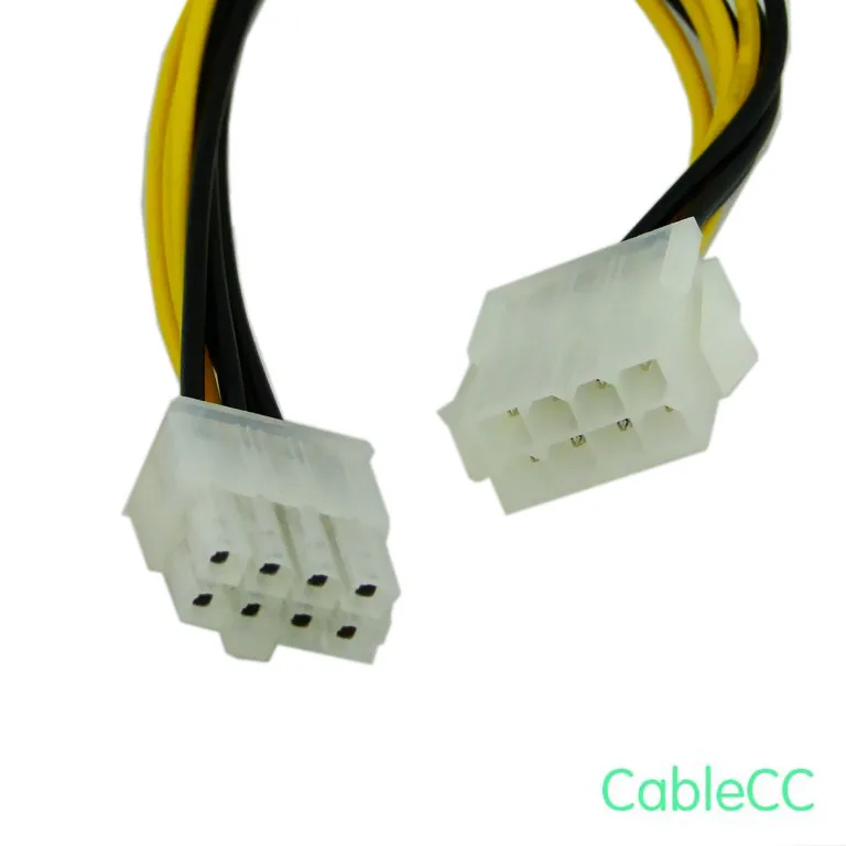 

1pcs/10pcs White color 8 p ATX 12V CPU EPS P4 Power Extension Cable 20cm