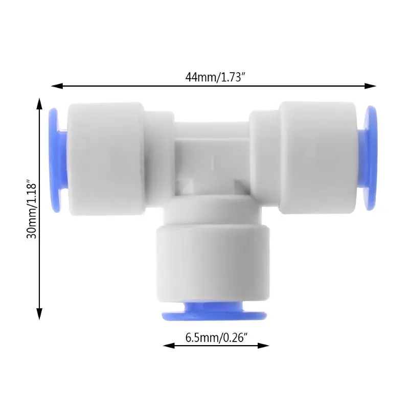 Т-образный очиститель воды быстрый соединитель с двумя точками тройник интерфейс трубки фитинги