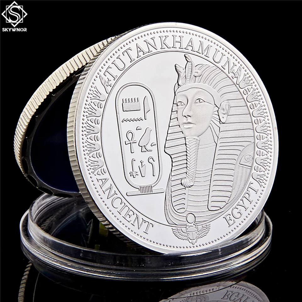 

Ancient Egyptian Pyramids Sphinx Silver Plated Collectibles Challenge Art Coin