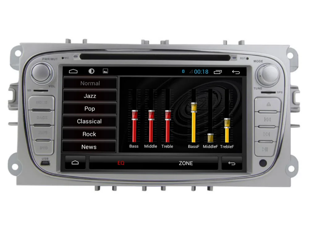 Discount Quad 4 Core Android 7.1 Car DVD GPS For Ford Mondeo Focus 2 S-max 2008 2009 2010 2011 with Radio Navigation Bluetooth+camera 8