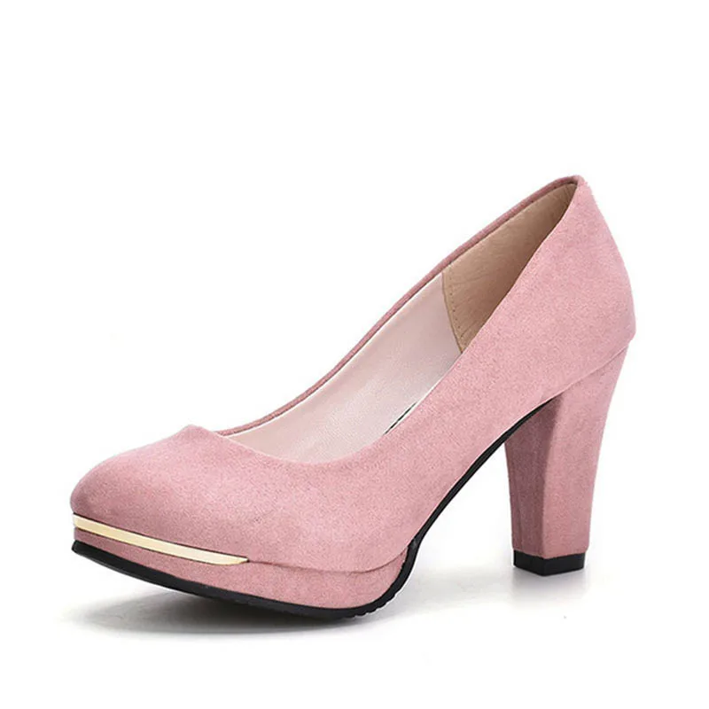 

ZHENZHOU 2018 spring and autumn women's new fashion trend leadership round head and women's single shoe waterproof platform hig