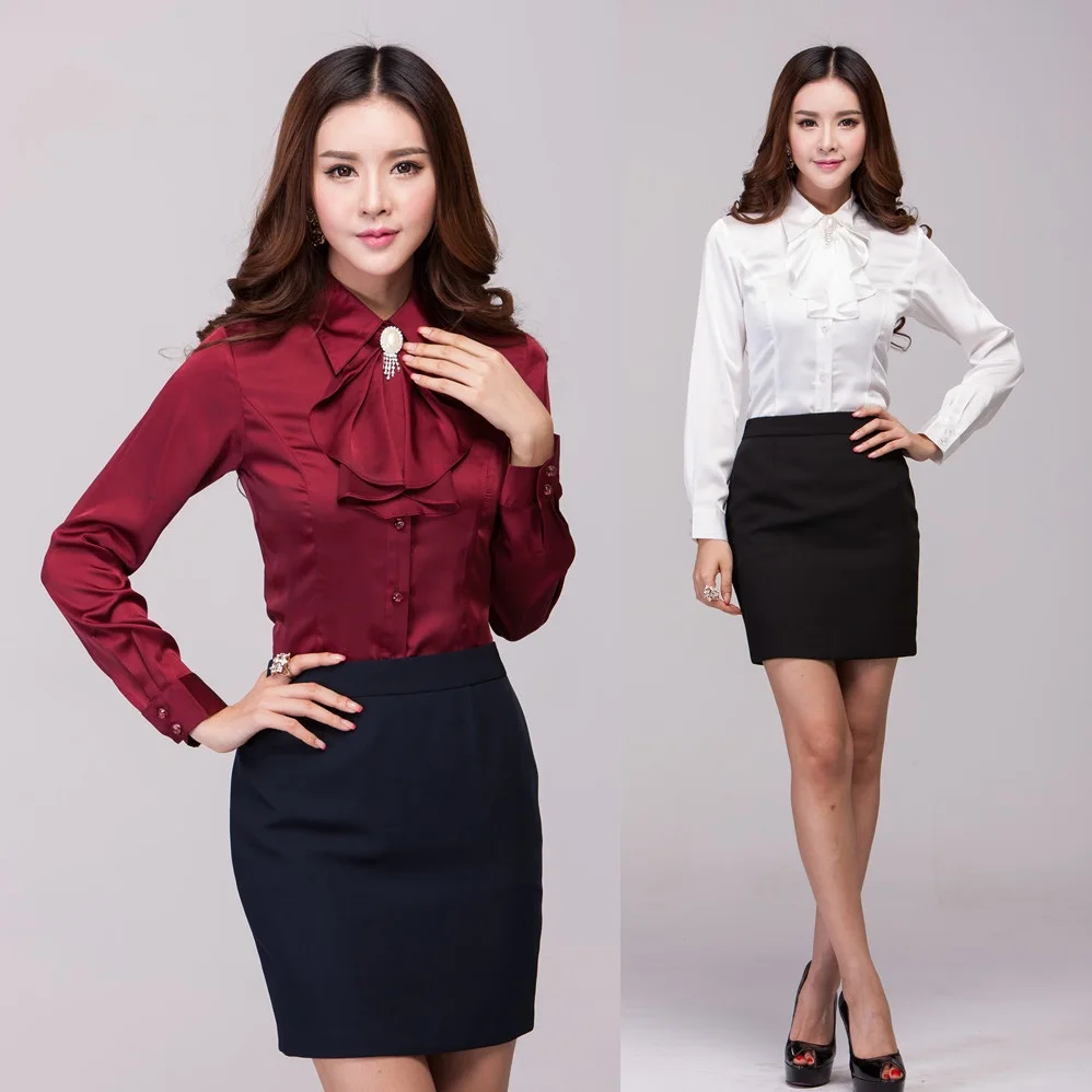 New 2015 Fall Formal Ladies Office Uniform Styles Women Skirt Suits Two ...